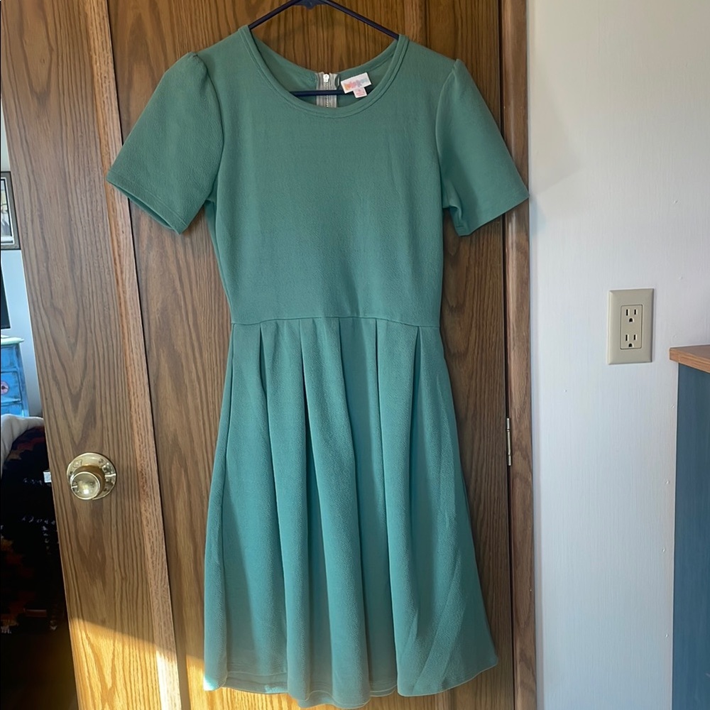 LuLaRoe Teal Textured Dress